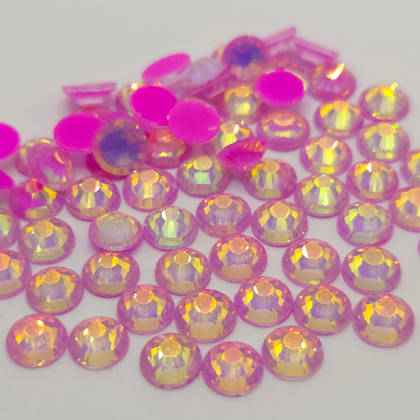 Luminous Opal Rose Non-Hotfix Flatback Glass Rhinestones