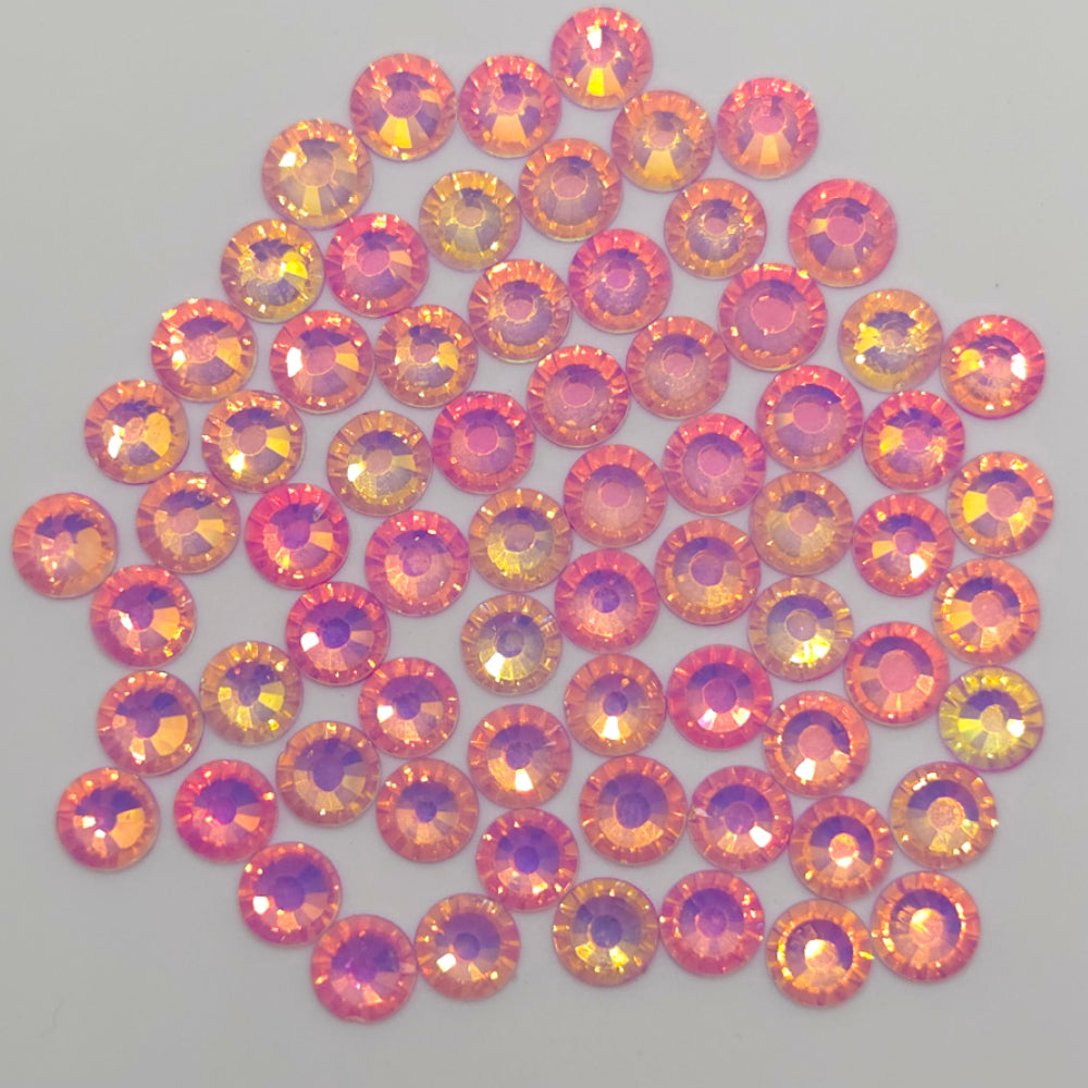 Luminous Opal Rose Non-Hotfix Flatback Glass Rhinestones