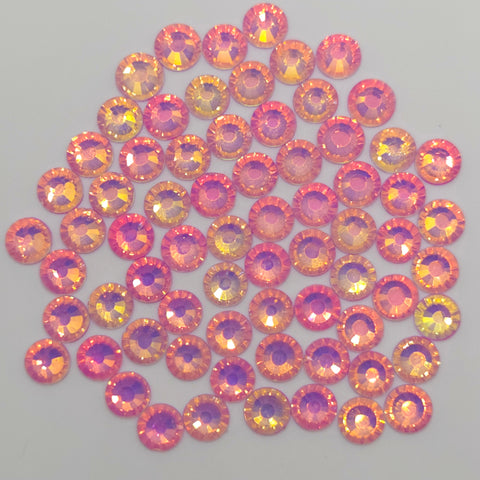 Luminous Opal Rose Non-Hotfix Flatback Glass Rhinestones