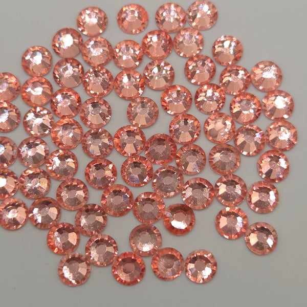 Honey Peach Non-Hotfix Flatback Glass Rhinestones