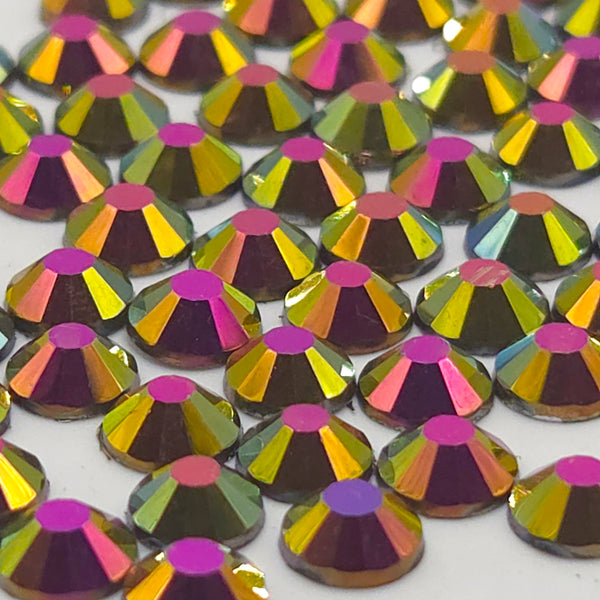 Rainbow Rose Non-Hotfix Flatback Glass Rhinestones