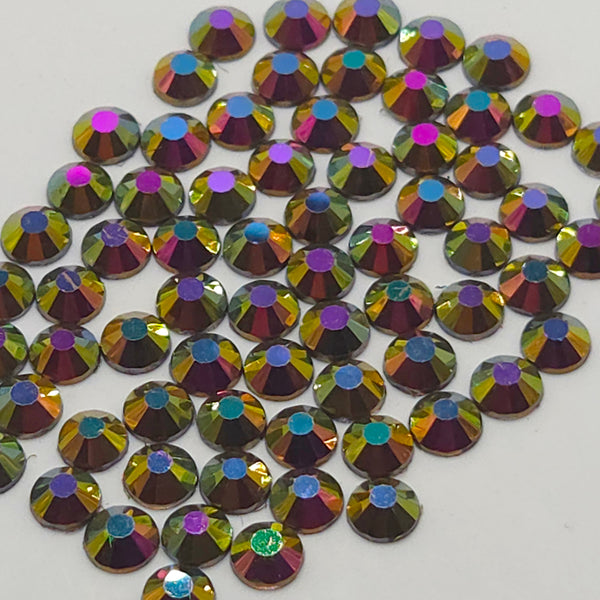 Rainbow Rose Non-Hotfix Flatback Glass Rhinestones