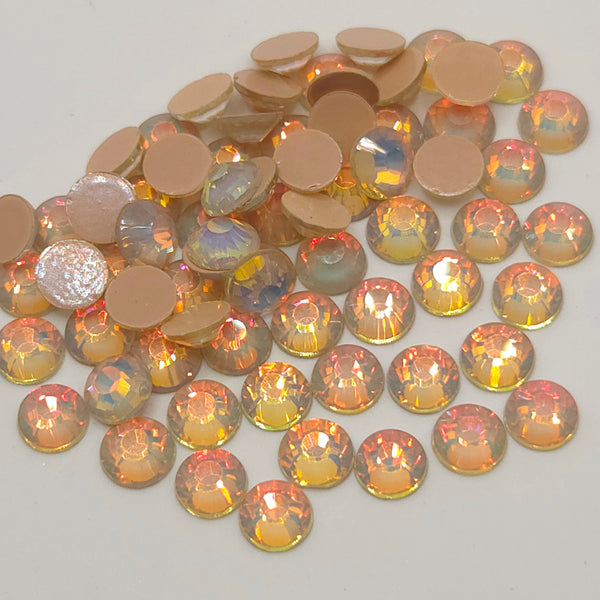 Mocha Opal Salmon Non-Hotfix Flatback Glass Rhinestones
