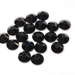 Jet black non-hotfix flatback glass rhinestones