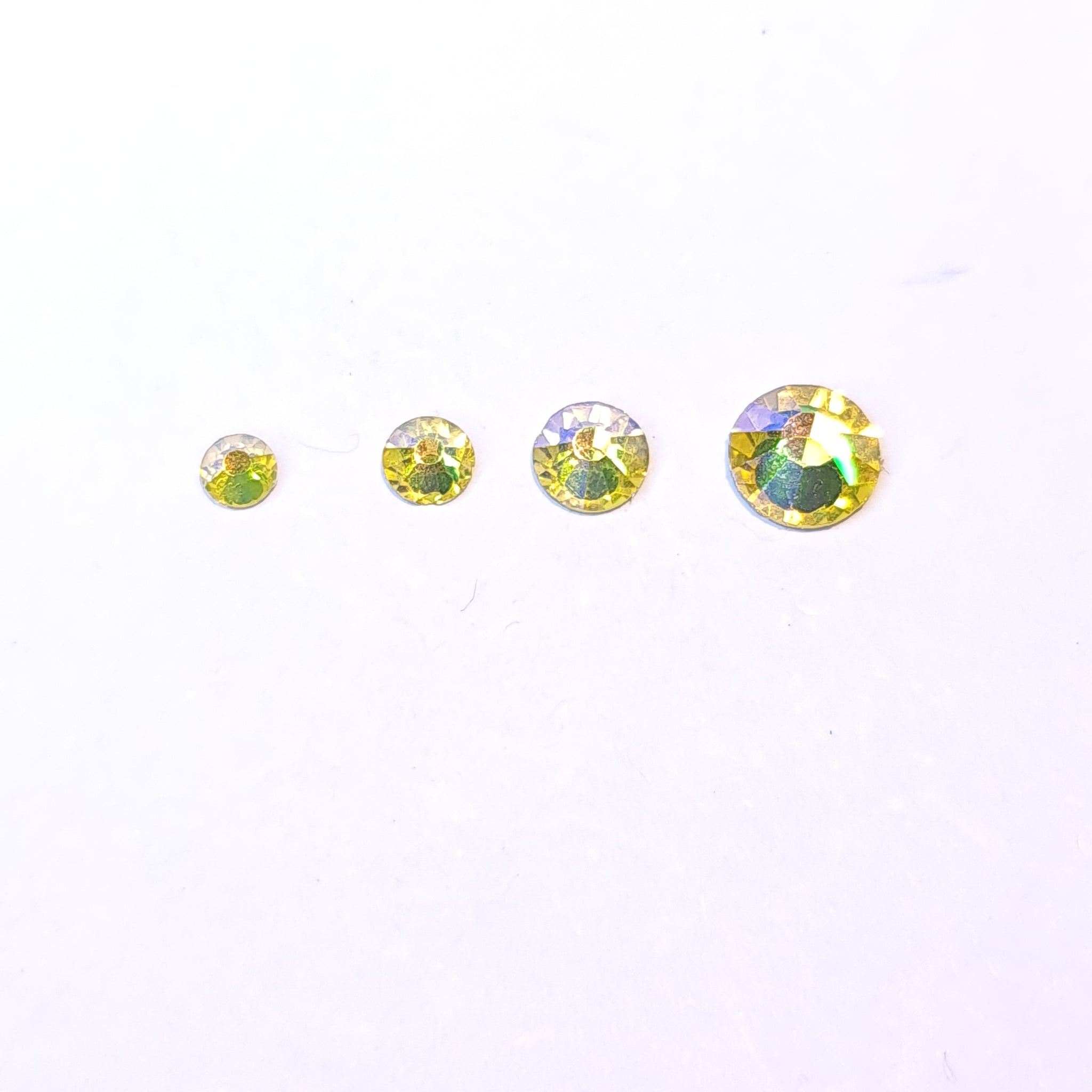 Citrine ab yellow flatback rhinestones