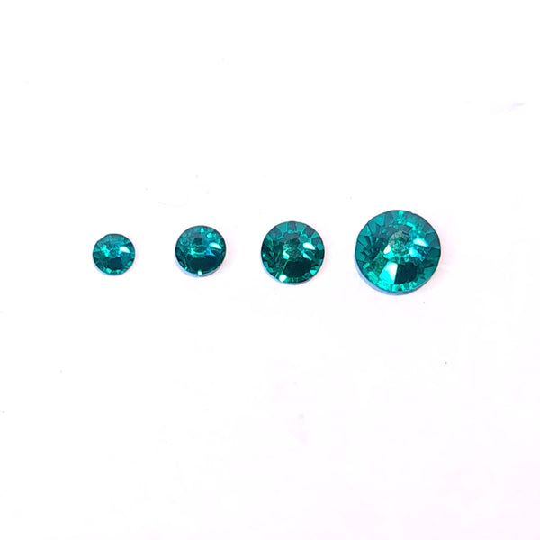 Green Zircon flatback glass rhinestones