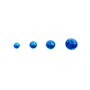 Capri Blue non-hotfix flatback glass rhinestones 