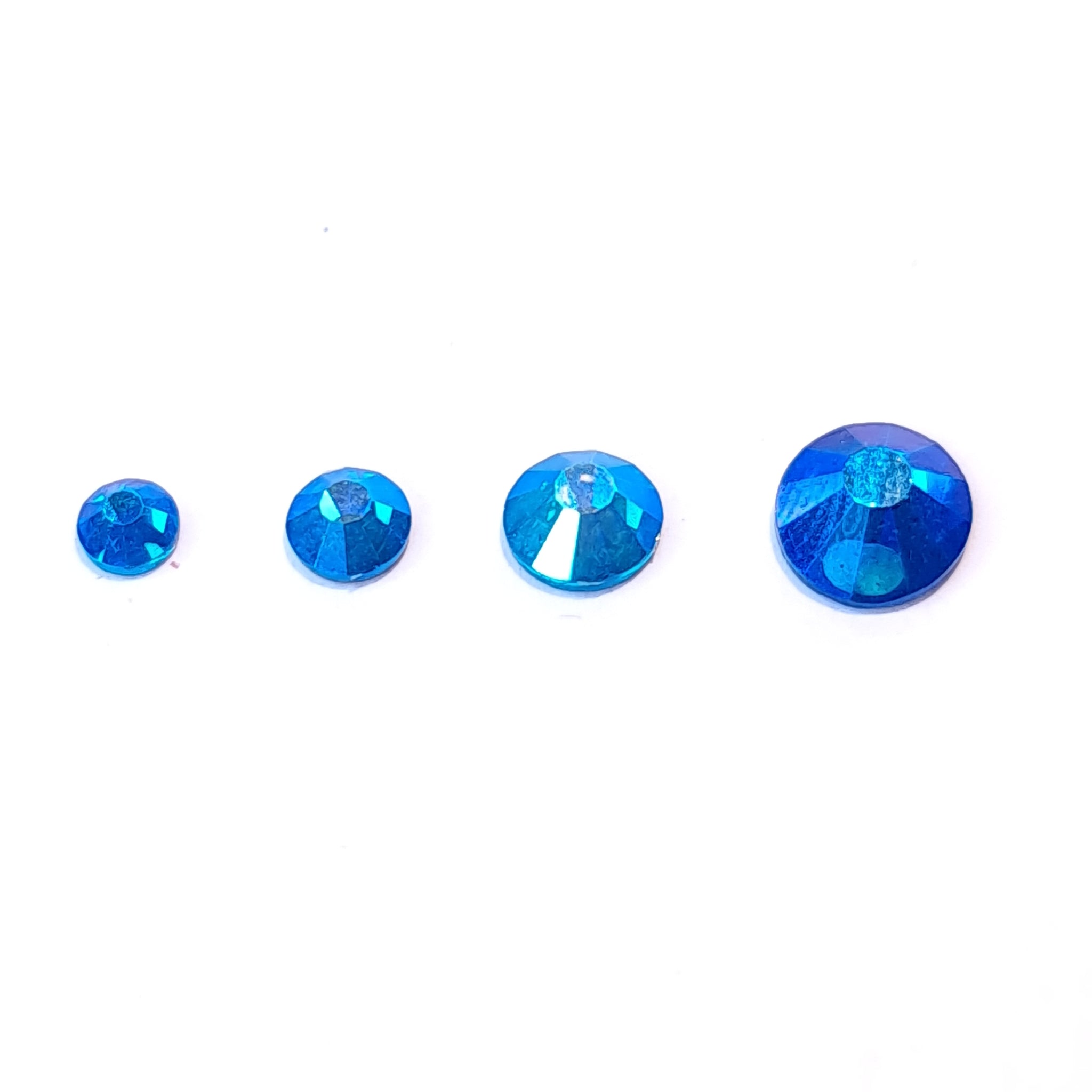 Capri Blue ab non-hotfix flatback glass rhinestones 