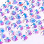 Transparent ab clear non-hotfix flatback glass rhinestones