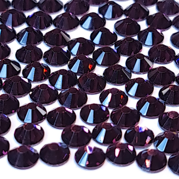 Purple Non-Hotfix Flatback Glass Rhinestones