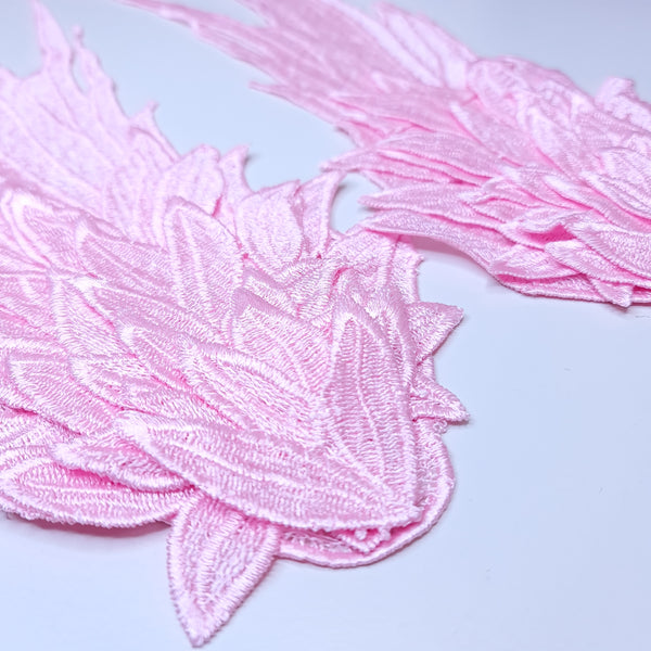 Embroidered Wing Appliques. 8 Colours.