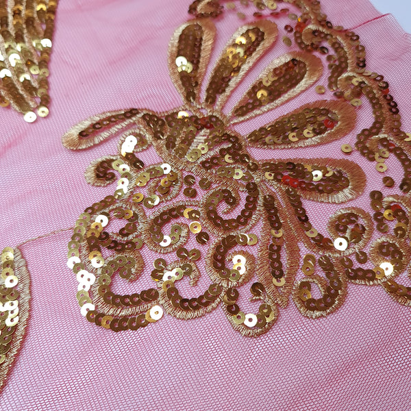 Sequin and embroidery appliques