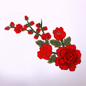 Embroidered Flower Applique. 6 Colours