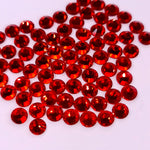 Light siam red glass non-hotfix flat back rhinestones