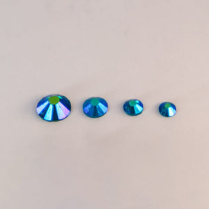 Blue zircon AB non hotfix glass rhinestones