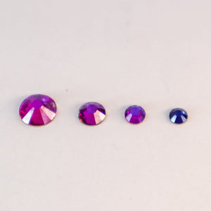 purple velvet non hotfix glass rhinestones