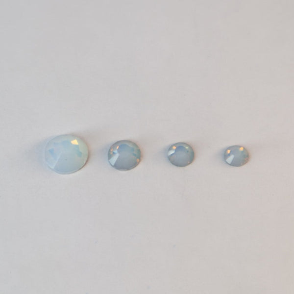 White opal non hotfix glass rhinestones